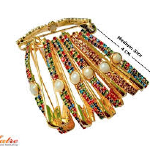 Safety Pin Colouring Stone