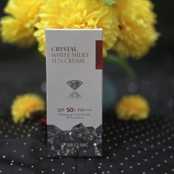 Crystal White Milky Sun Cream SPF 50+ PA+++ | Whitening | Anti Wrinkle | UV Protection